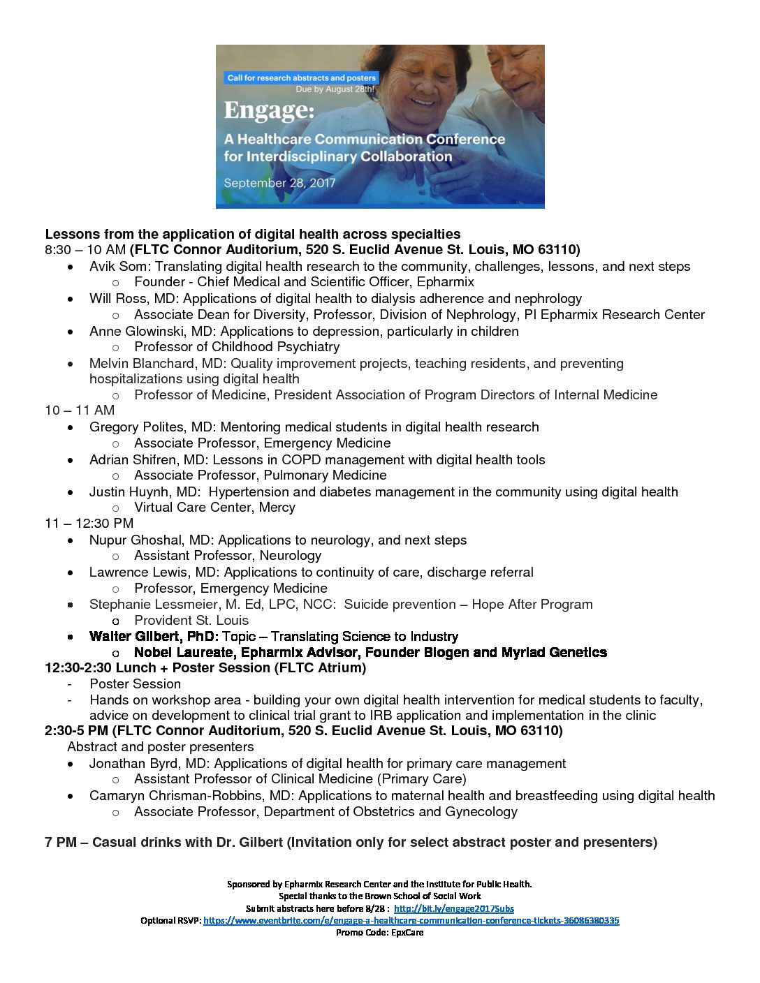 Engage Conference featuring Nobel Laureate Dr. Walter Gilbert