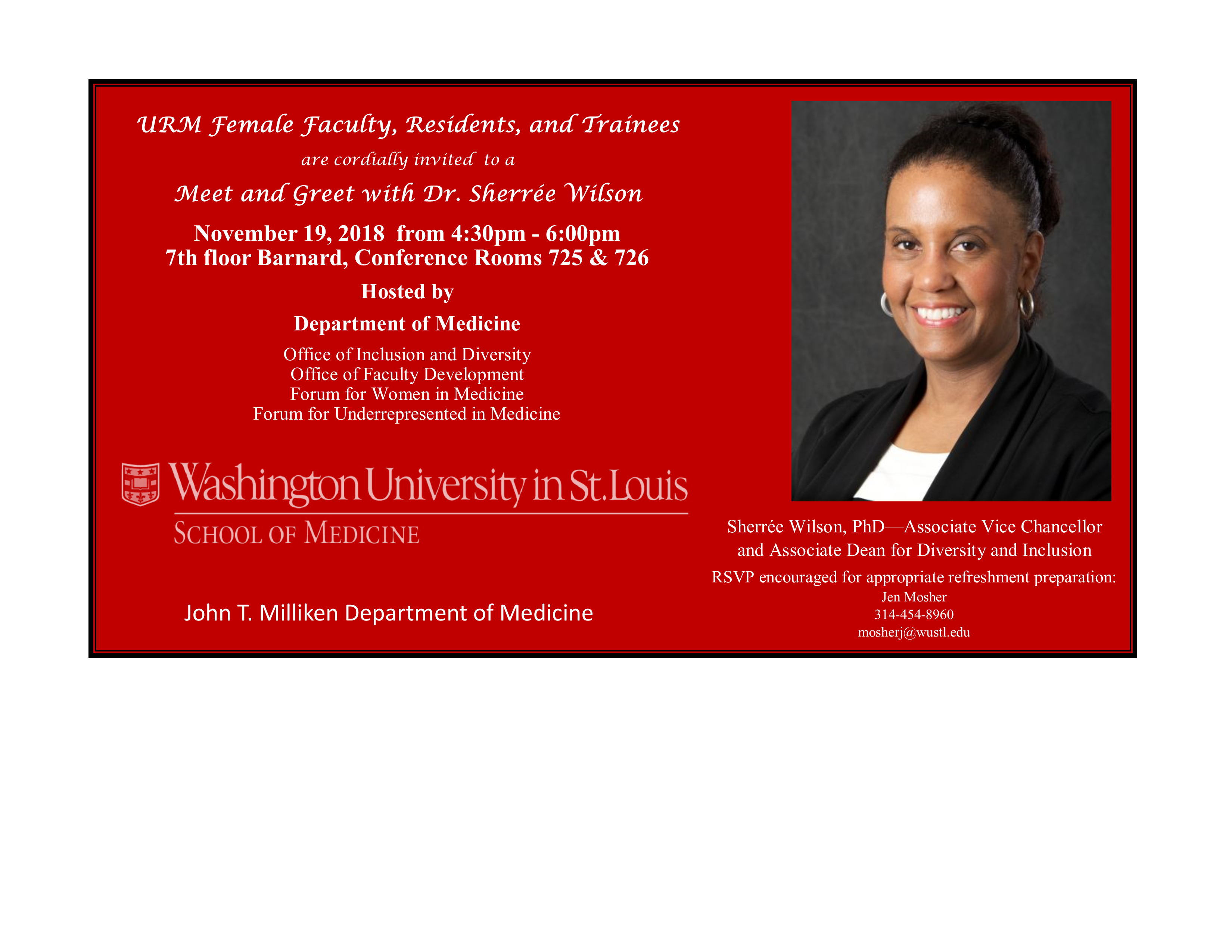 Meet and Greet with Dr. Sherree Wilson