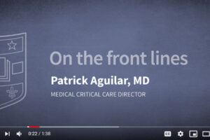 On the front lines: Intensive care physician Patrick Aguilar