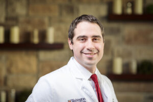 Patrick White, MD, is the new division chief of Division of Palliative Medicine in the Department of Medicine. White was photographed at Evelyn's House, BJC's hospice house at the campus of Barnes-Jewish West County Hospital. MATT MILLER/WASHINGTON UNIVERSITY SCHOOL OF MEDICINE