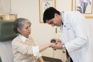 Doctor treating patient